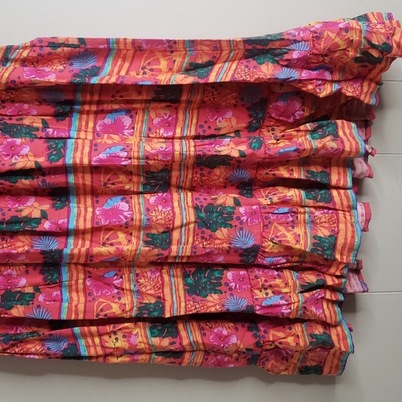 Chelsea & Violet Orange Floral Print Dress Large - Picture 3 of 6
